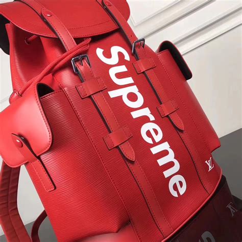 louis vuitton supreme red backpack replica|louis vuitton supreme backpack men.